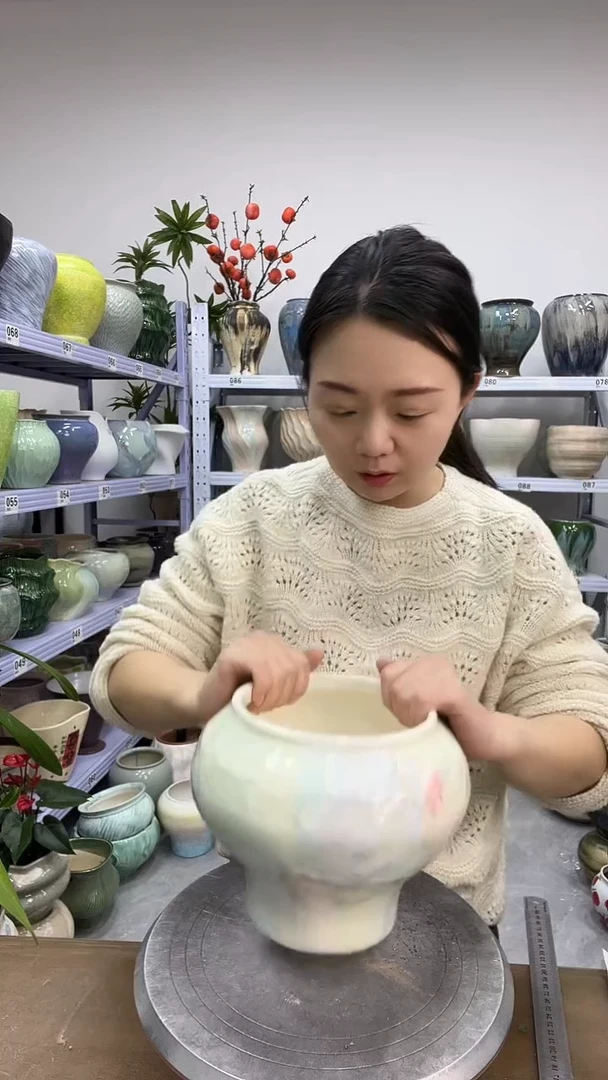 11.27陶瓷花盆直播链接高. 17    口15