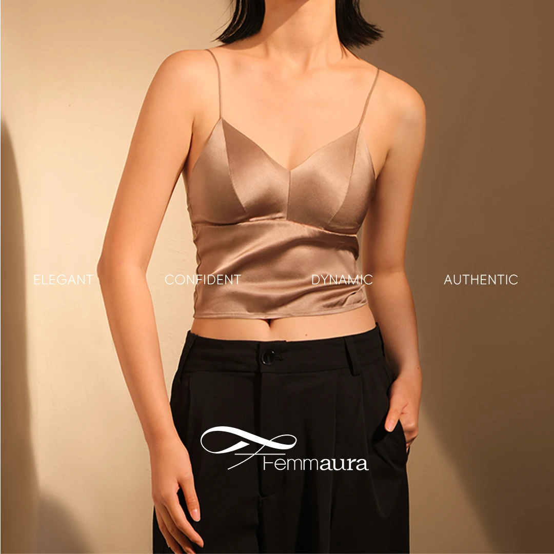 FEMMAURA 曜丨简约桑蚕丝缎面吊带 Jane 简