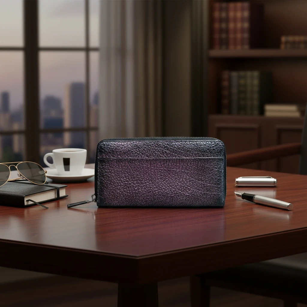 95新 COACH/蔻驰  黑紫色钱包   1851 9870