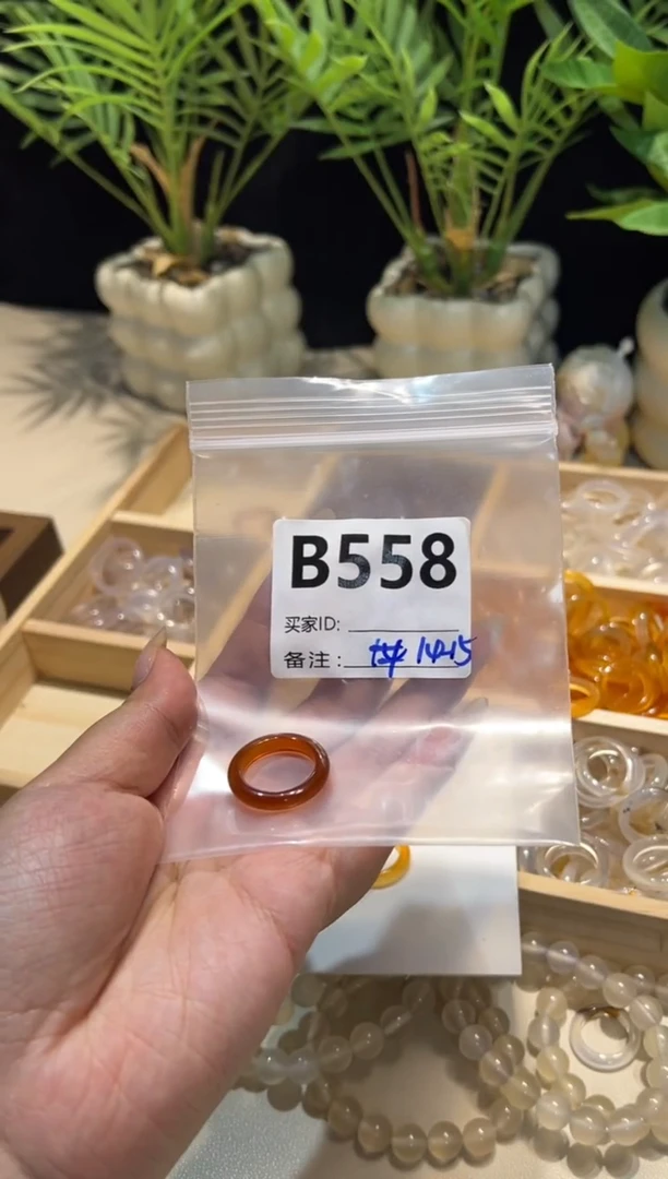 玛瑙/玉髓戒指未镶嵌天然玛瑙玉髓戒圈