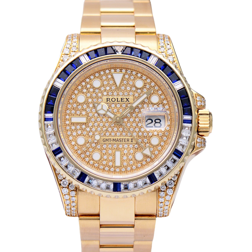 99新 Rolex/劳力士 格林尼治系列116718后改/18k黄金40mm机械男表