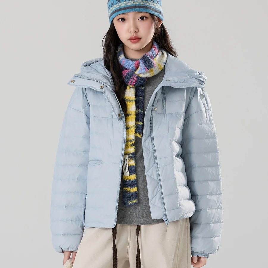 【亲子穿搭】多色短款连帽鱼骨羽绒服时尚休闲轻薄保暖冬季羽绒服