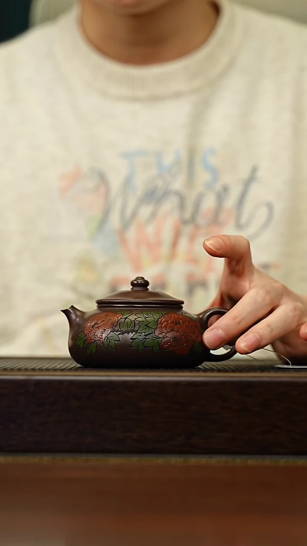 茶壶紫砂宜兴原矿 手工 紫砂壶容量120CC