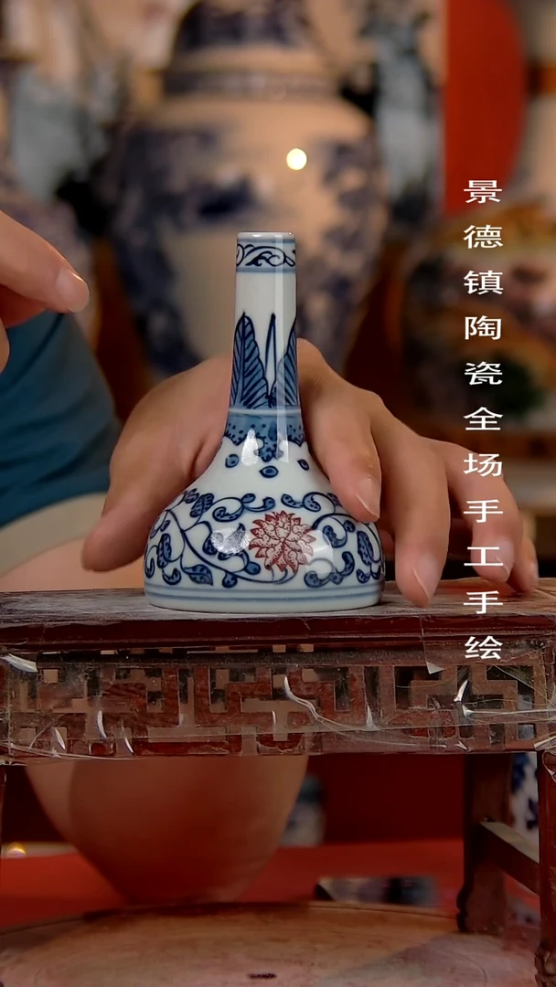 摆件景德镇陶瓷 手工手绘