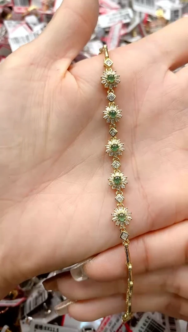 【闪购商品】翡翠戒指银S925镶嵌5555555     4