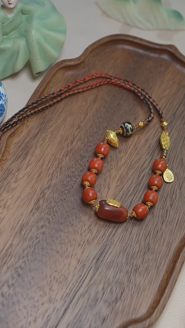 【闪购商品】南红玛瑙颈饰未镶嵌包浆南红项链 多样性发一