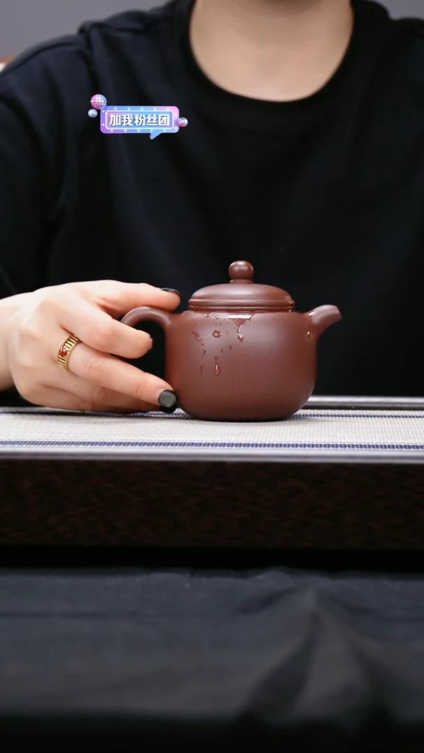 【闪购商品】紫砂茶壶三号井底槽青 匏樽壶