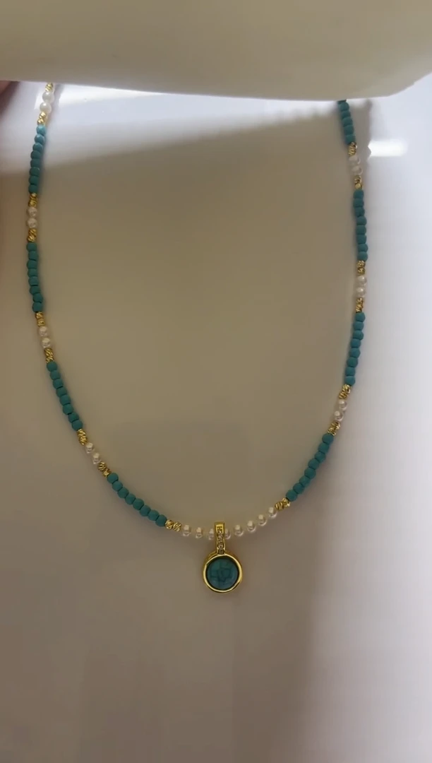 淡水珍珠银S925镶嵌颈饰非基地不带证书