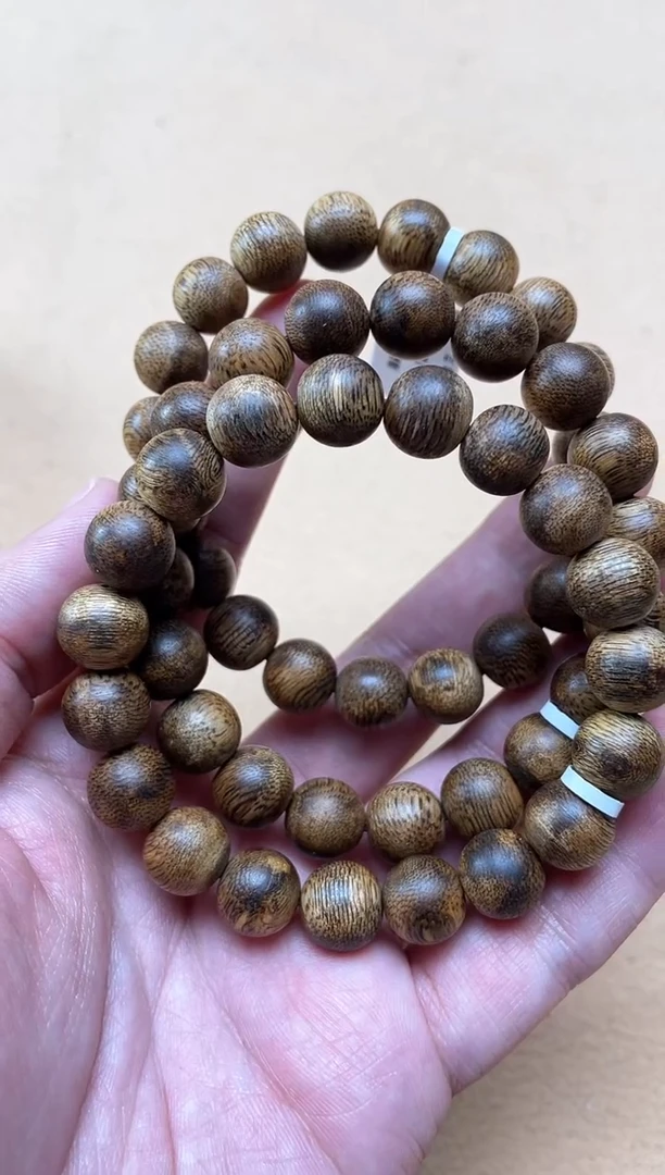 【闪购商品】沉香手串海南莺歌绿棋楠1.1圆珠单圈多样性发其一