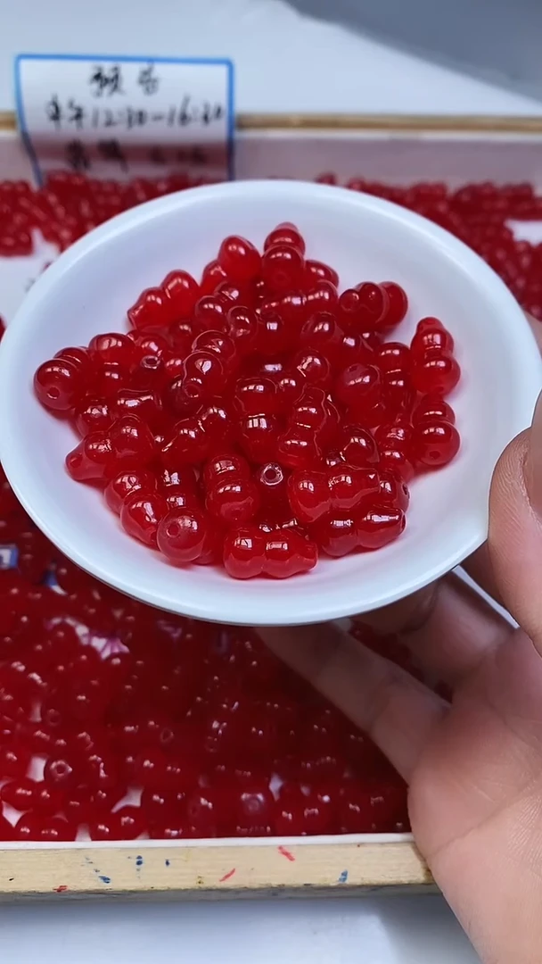 未镶嵌散珠玛瑙/玉髓E769 鸽血红玛瑙大葫芦14*8mm8颗6.8元