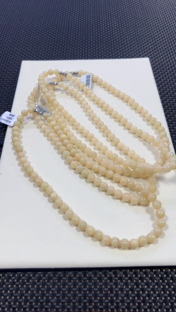 和田玉未镶嵌项链约8mm+ （多样性发一件）565