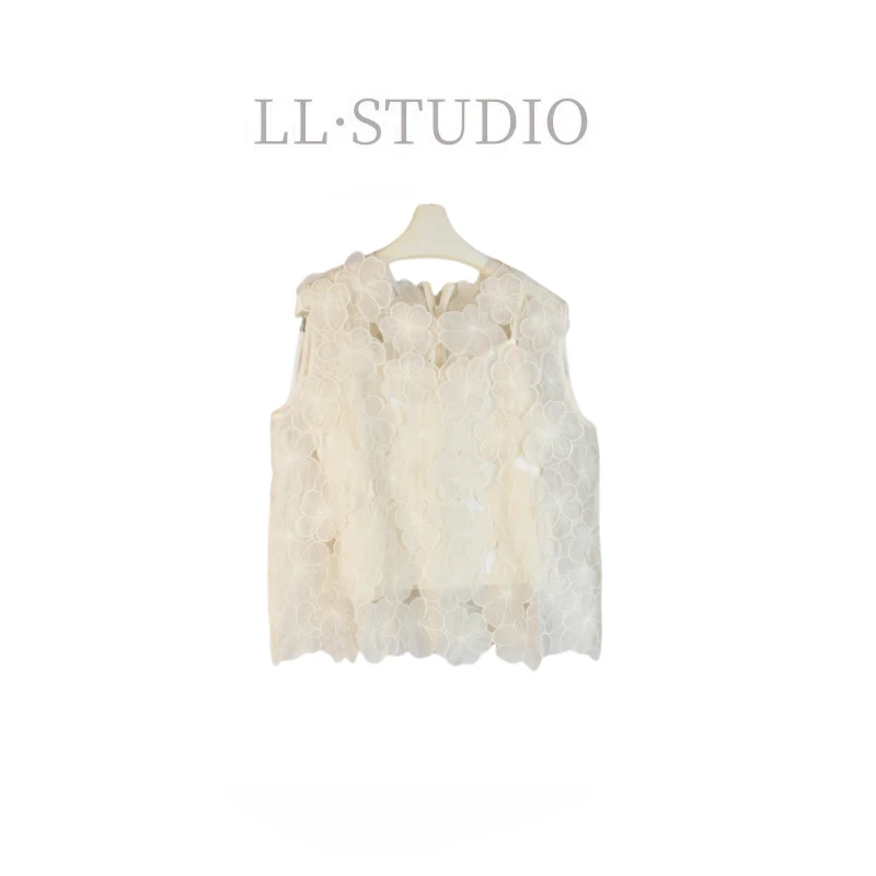 妙兮·LL夏季新款时尚新中式重磅刺绣镂空提花上衣*20251357