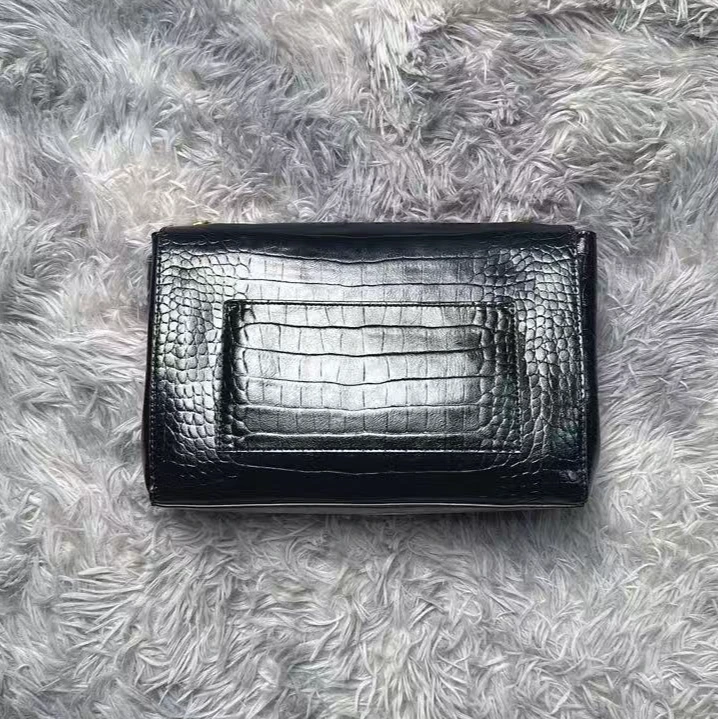 手工时尚百搭女包双面黑   10497