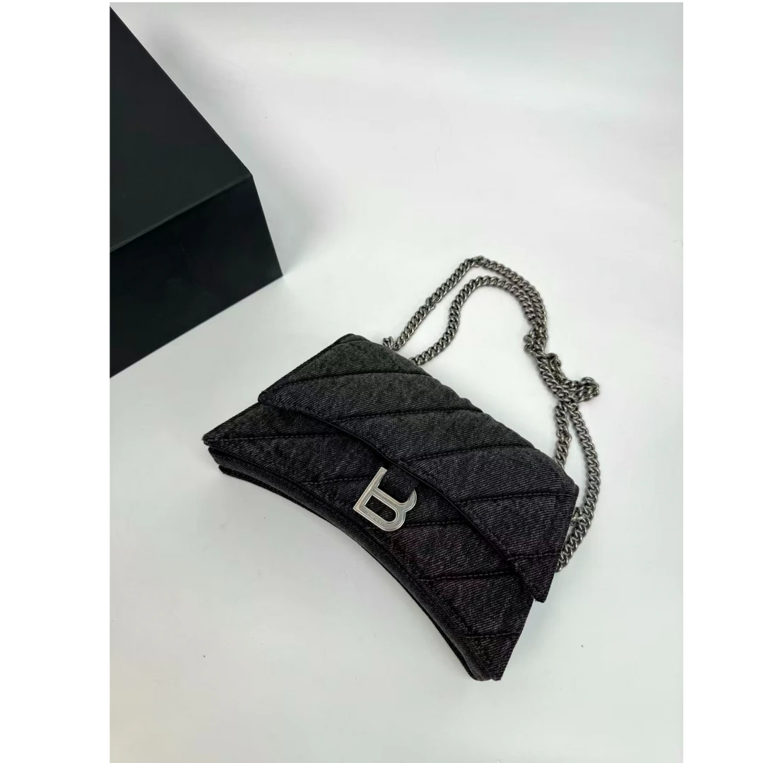 95新 Balenciaga/巴黎世家 【小考拉】巴黎世家 黑色单宁小号crush