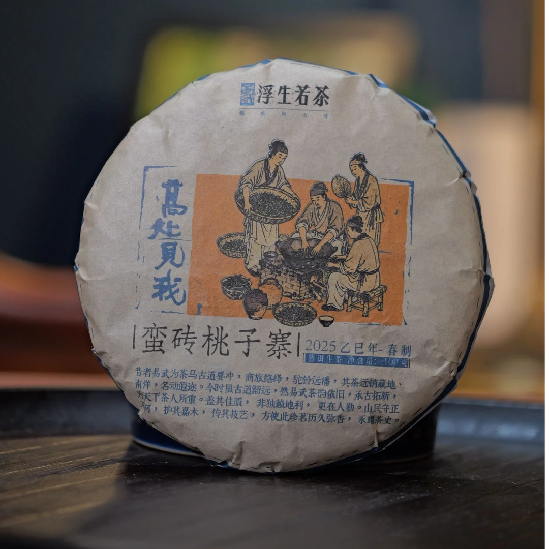 2025年 高处见我 蛮砖桃子寨100克*1饼