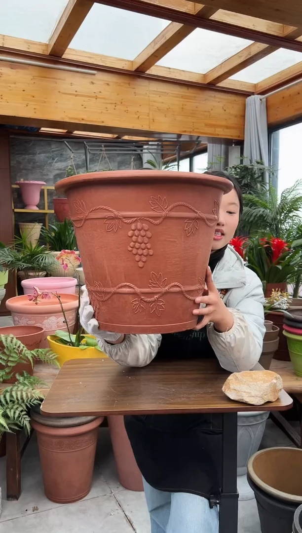 40*33/【孤品】陶土色葡萄藤浮雕外贸尾单/MK40A