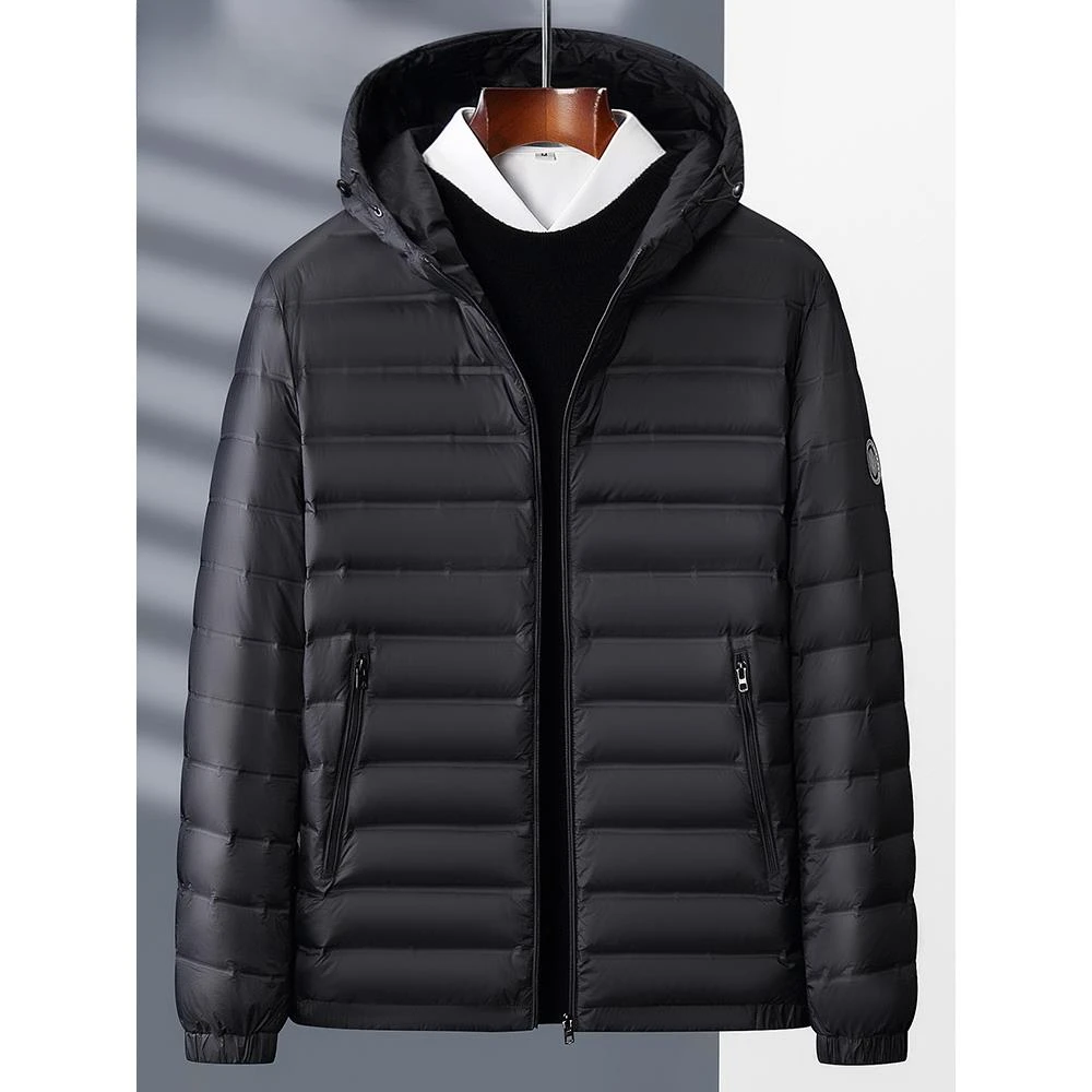 2025秋冬季新款男士潮流轻薄款羽绒服男短款填充鸭绒保暖外套上衣