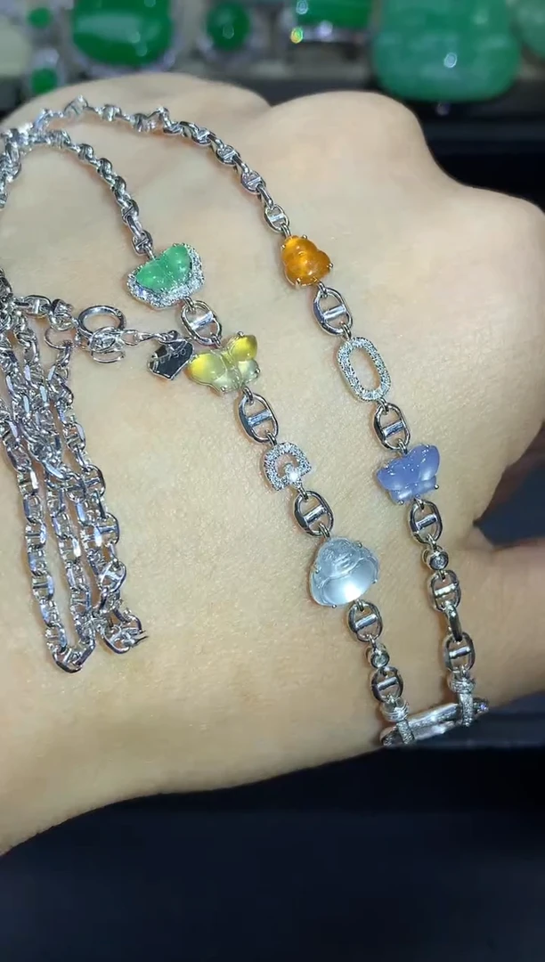 颈饰18K金镶嵌翡翠709中国好珍宝