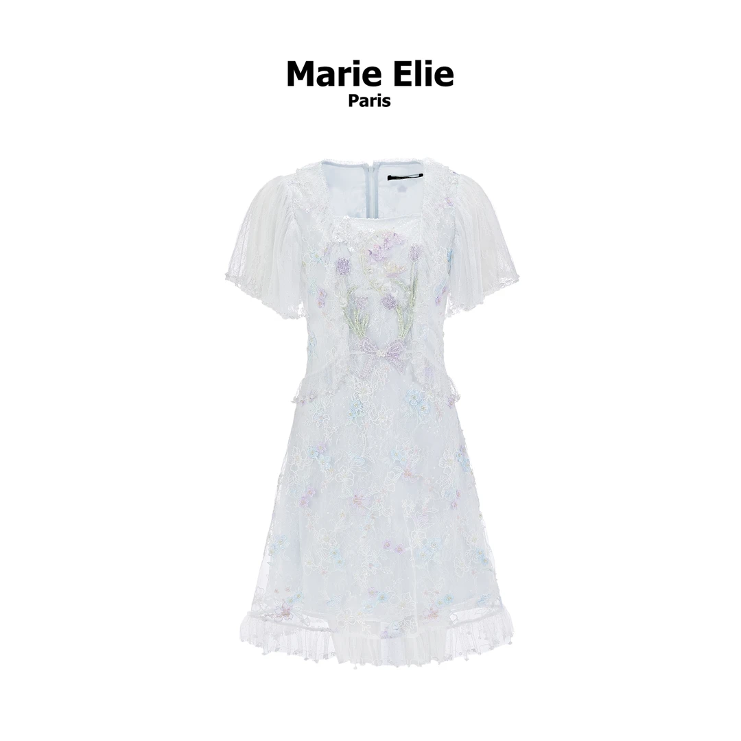 【陈大可专属】Marie Elie【月光紫萝】新款钉珠连衣裙 EAF11M31250