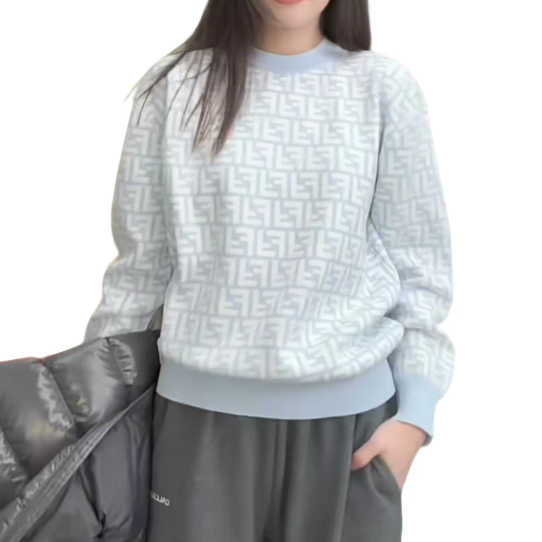 奢邦/FENDI芬迪毛衣 FW24 平纹短款毛衣 蓝色 儿童款