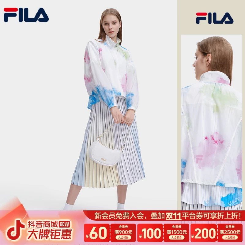 Fila/斐乐休闲时尚运动女子防晒服梭织外套度假风F11W328704F