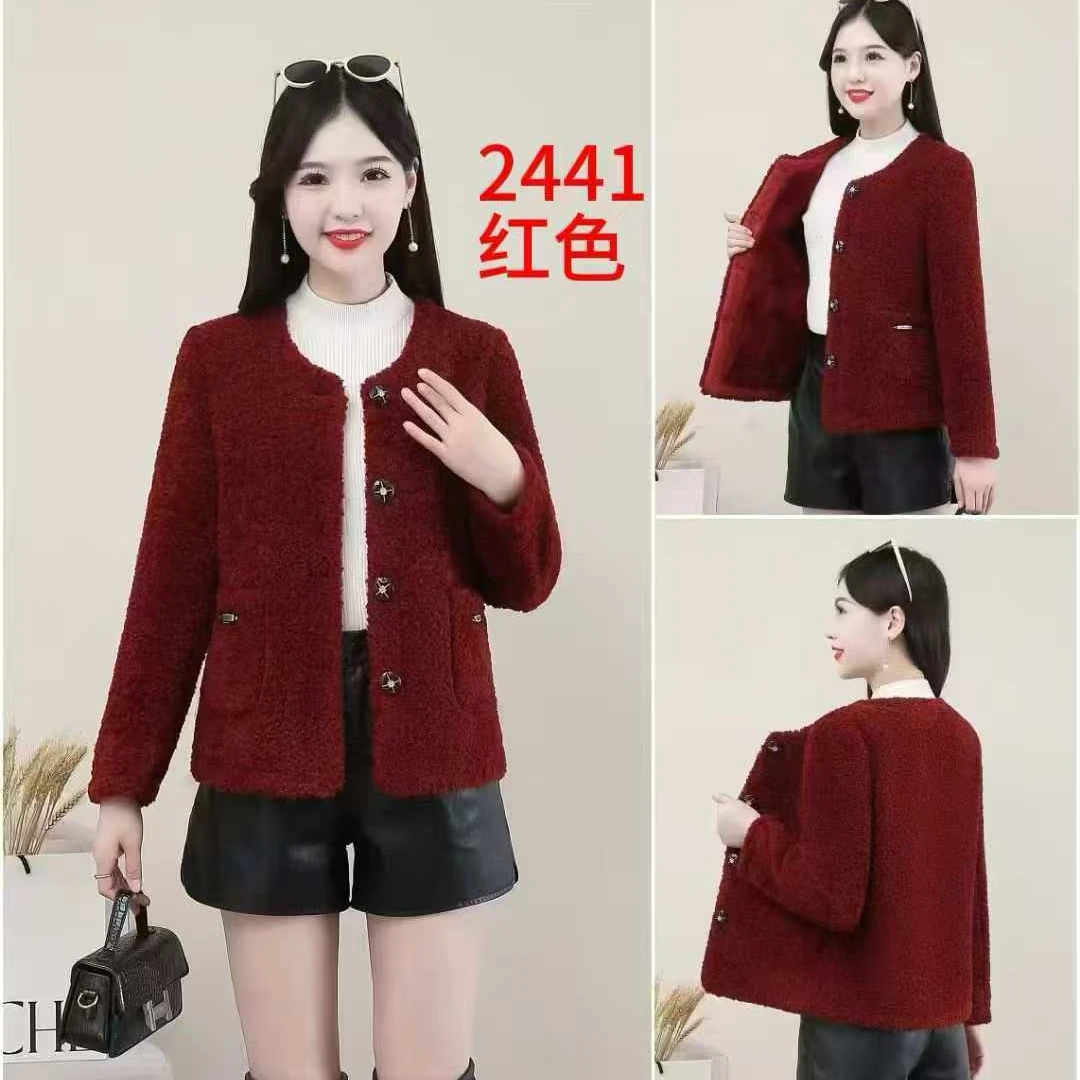 2441【衣长60】时尚加绒短外套女2025秋冬新款洋气显瘦外套【A区】