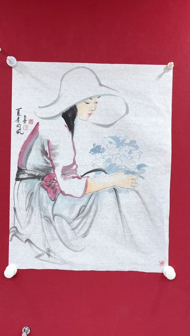 国画曹蕾老师开三