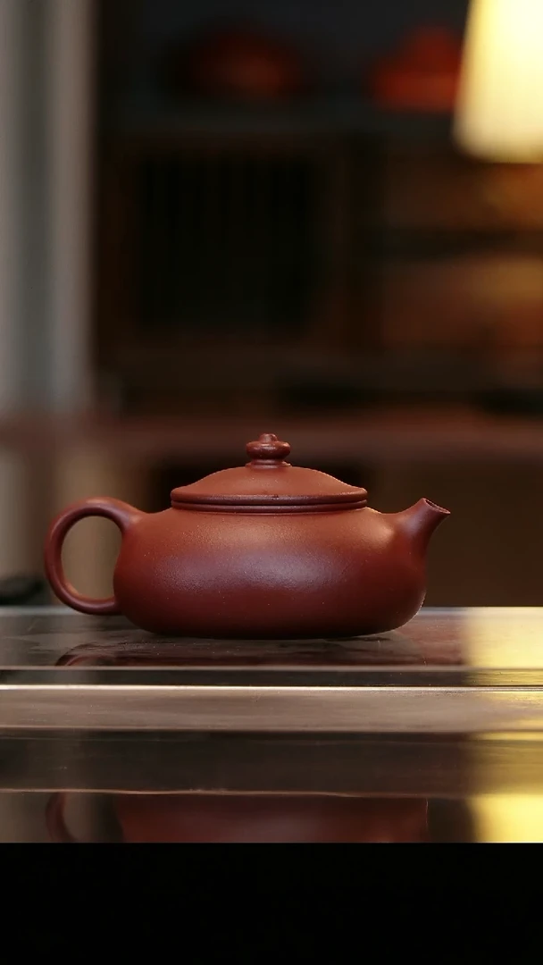 茶壶紫砂。*150cc半手寒江