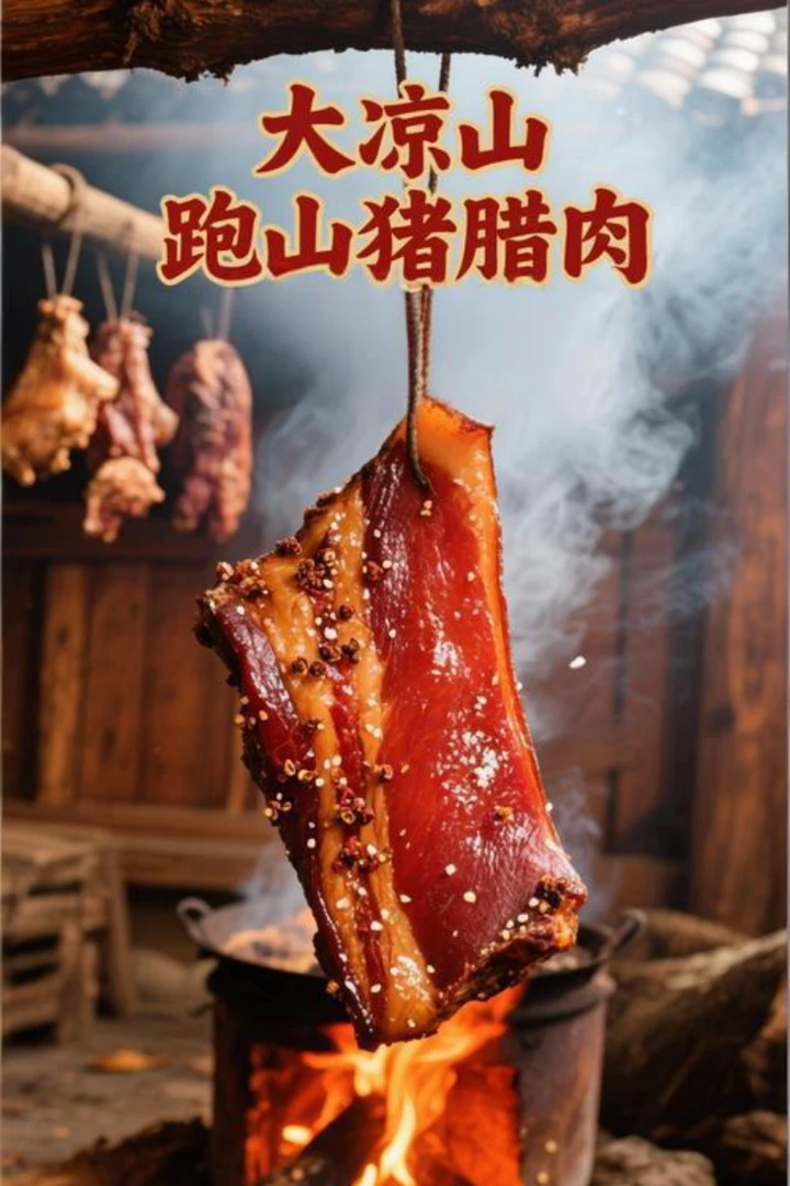 （现称）正宗四川大凉山黑跑山猪农家腊肉/香肠