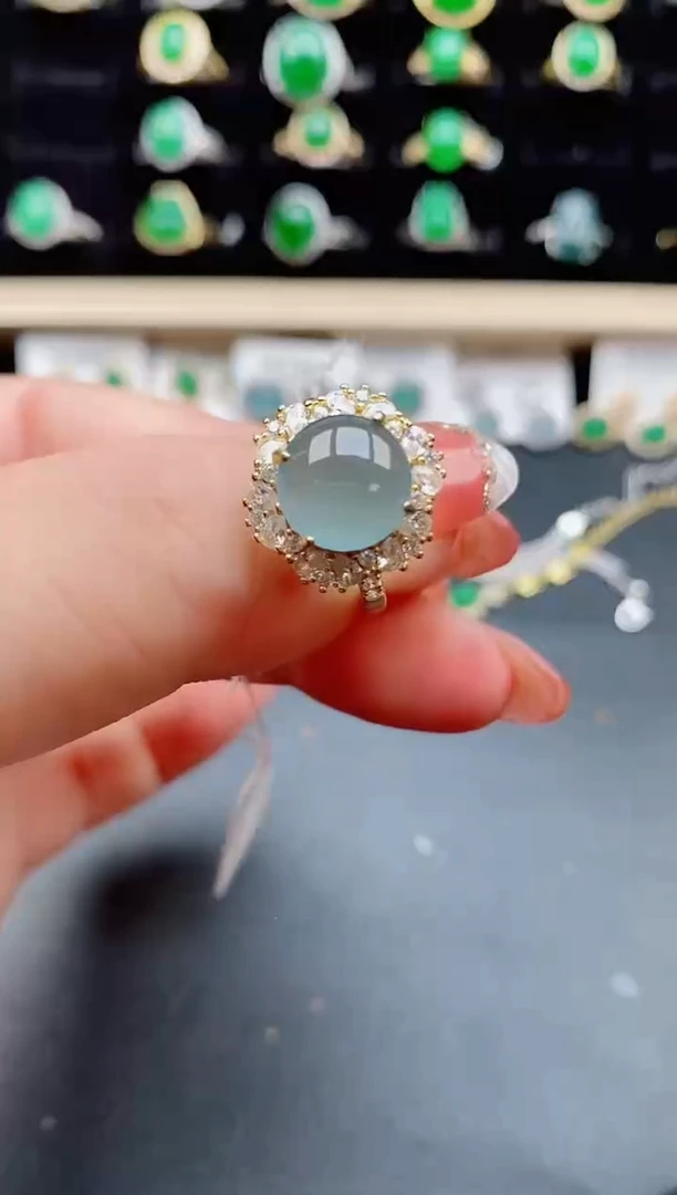 【闪购商品】翡翠戒指银S925镶嵌212212