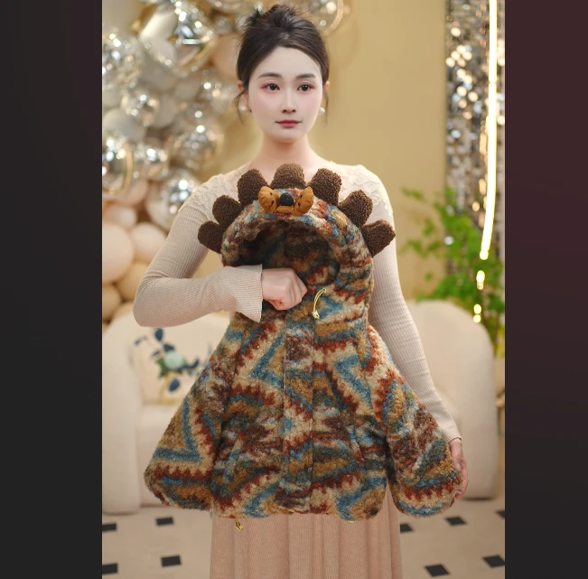 【甜甜圈】冬季可爱萌宝冬款加绒保暖加厚外套糕糕毛印花韩版棉服