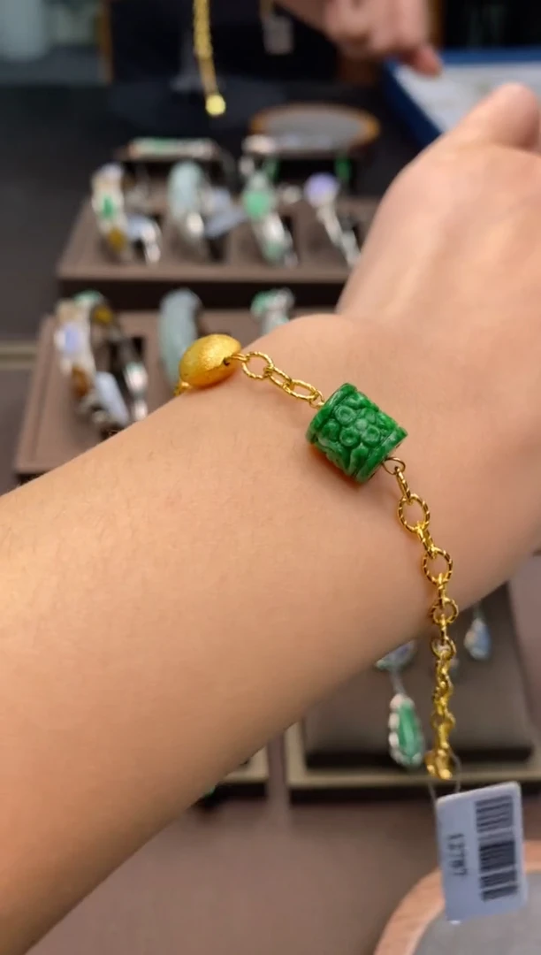 颈饰银S925镶嵌翡翠净货12787