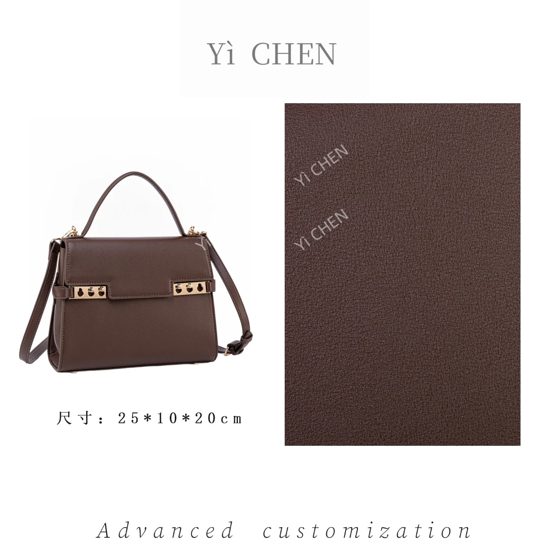 【Yì CHEN】QYX-81669-咖啡色简约时尚女士新款轻奢单肩斜跨包
