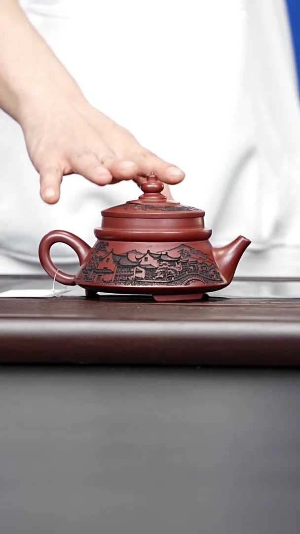 茶壶紫砂宜兴紫砂 亭台宝塔壶 顾林芳3