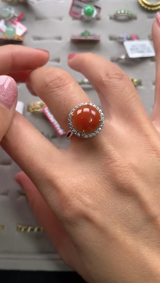 【闪购商品】翡翠戒指银S925镶嵌33333333   5