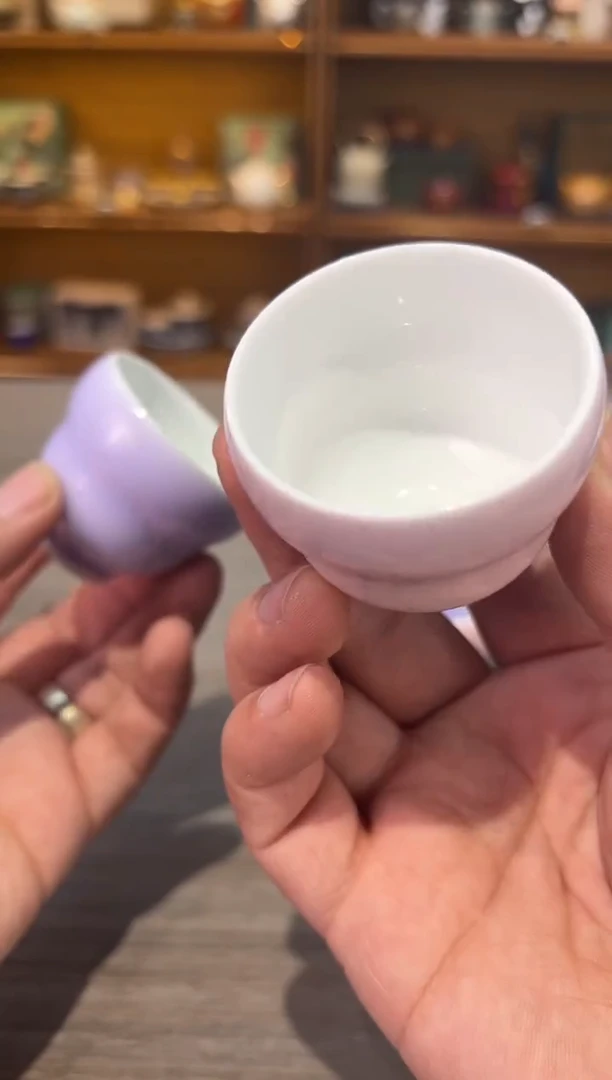 【闪购商品】粉外白里杯茶具茶具