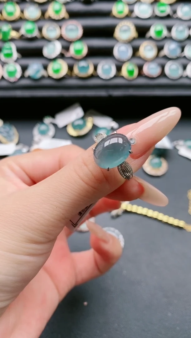 【闪购商品】翡翠戒指银S925镶嵌111111111