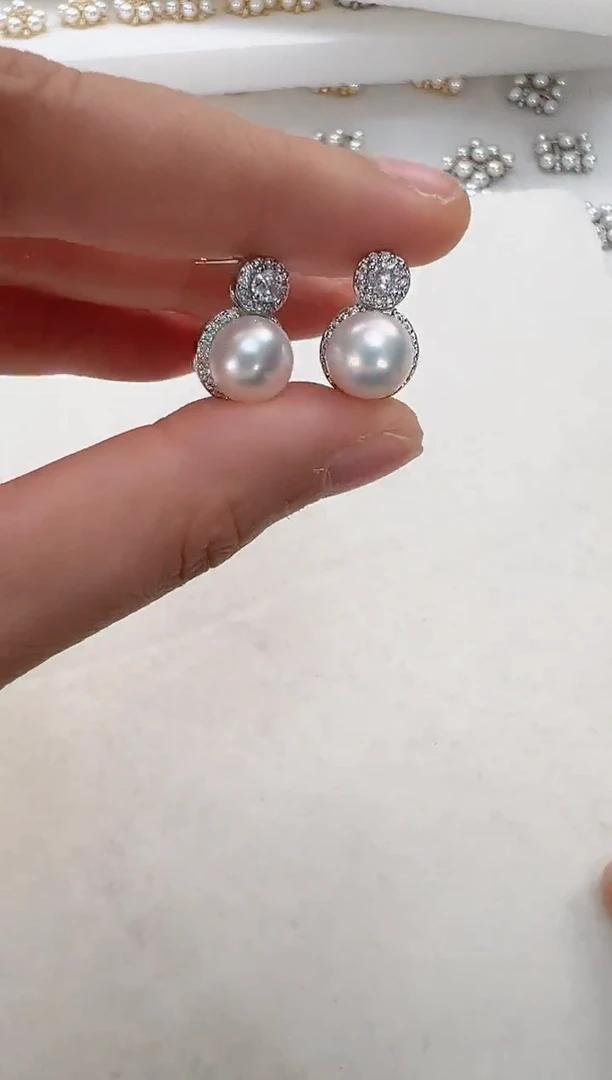 【闪购商品】淡水珍珠耳饰合金银色王菲