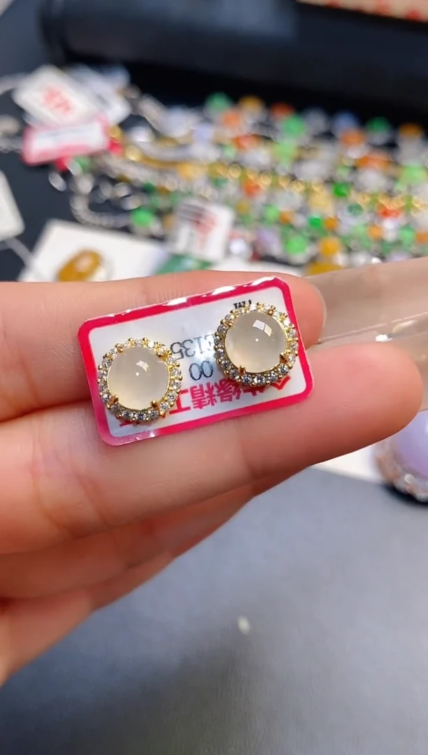 银S925镶嵌戒指翡翠天然