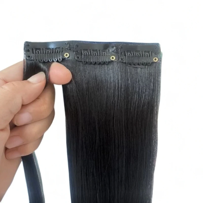 ［无网底］新款蓬松手工钩织隐形包边无痕接发增发量假发片全真发