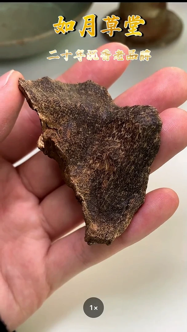 沉香手把件海南琼脂沉水浮5克