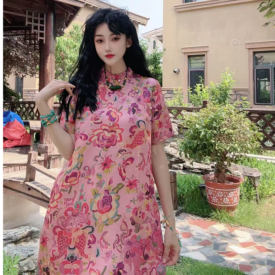 (禧隐.盛唐）国风新中式显瘦网红春夏宽松中国风女装上衣裙日常