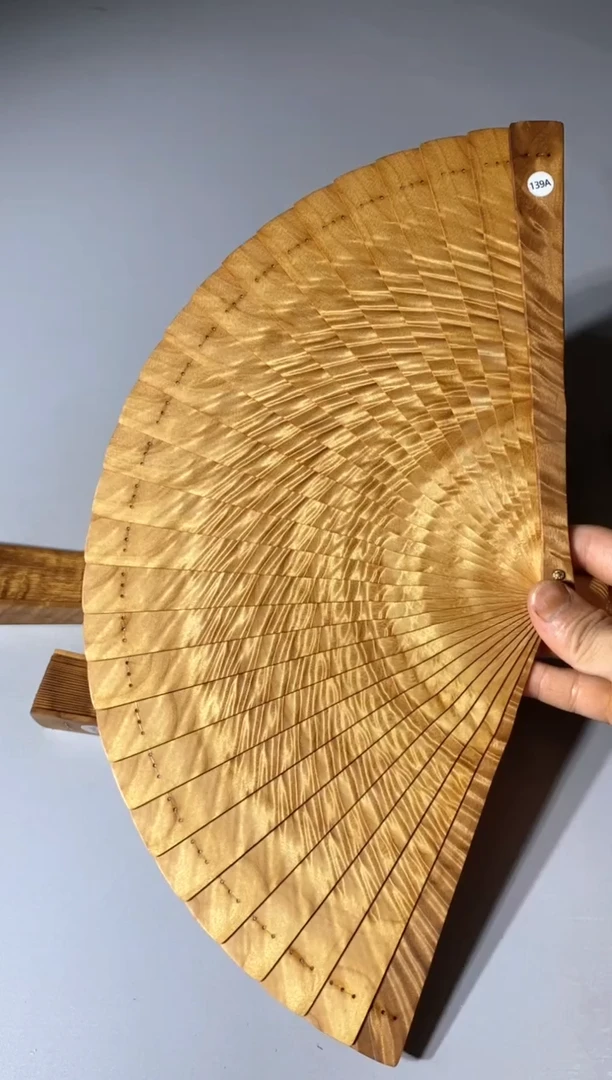 金丝楠139号21cm金丝楠木小叶桢楠扇子