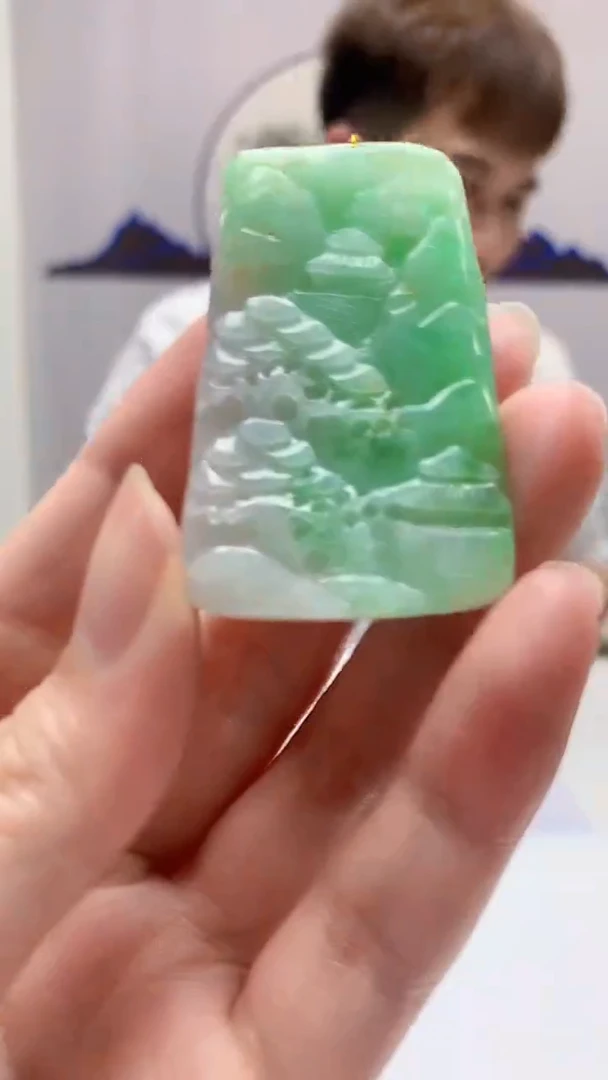 【闪购商品】定制翡翠未镶嵌4868zm-毛货挂件178