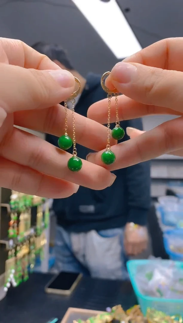 【闪购商品】翡翠耳饰合金042翡翠耳包