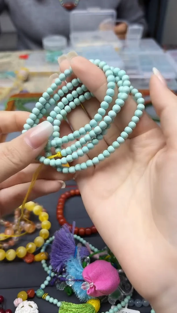 未镶嵌绿松石挂件松石老型长串YZG