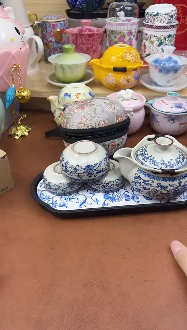 陶陶瓷茶具摆件旅行套组