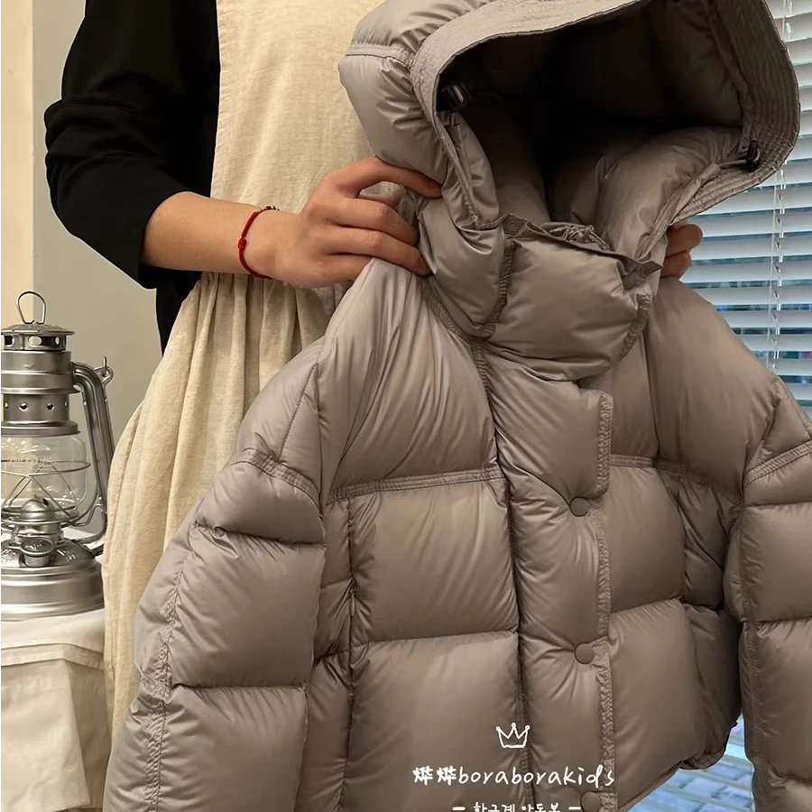 儿童棉服冬装2025新款韩版时尚纯色百搭加厚保暖休闲