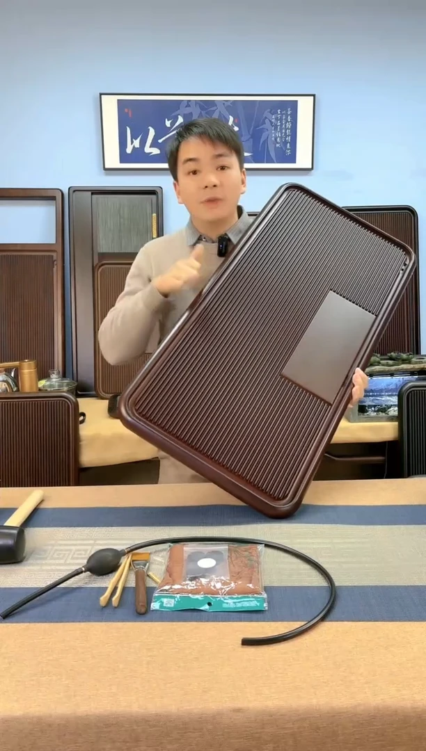 【闪购商品】凌龙黄色款式茶盘80*40*4