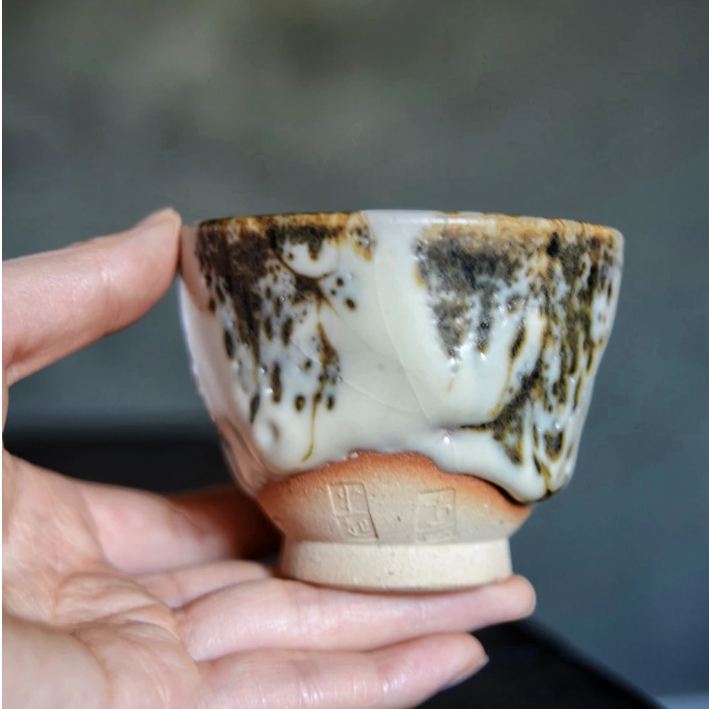 土釉草木灰釉全手工主人杯定制手作茶杯枯寂陶舍李渔钺作品
